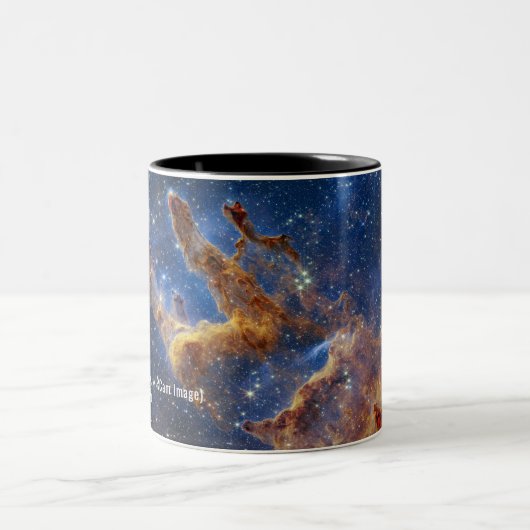 Säulen der Schöpfung (NIRCam Image) James Webb JWS Zweifarbige Tasse (Mittel)