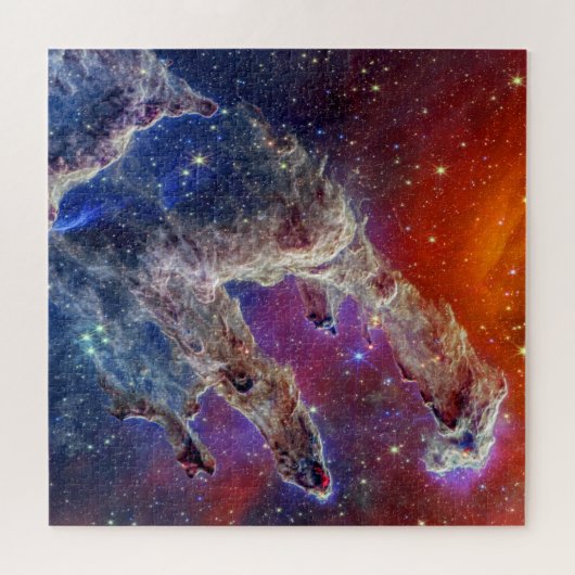 Säulen der Schöpfung NIRCam und MIRI Composite Puzzle (Horizontal)