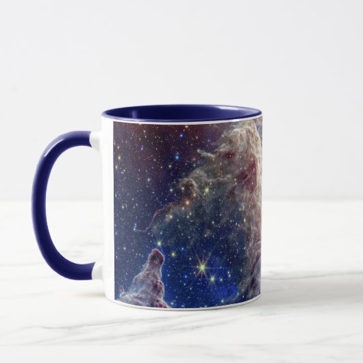 Säulen der Schöpfung NIRCam und MIRI Composite Tasse (Links)