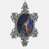 Säulen der Schöpfung sehen aus wie T-Rex Schneeflocken Zinn-Ornament (Links)