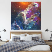 Säulen des Adlernebels M16 NGC 6611 JWT Leinwanddruck (Insitu (Schlafzimmer))
