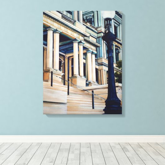 Säulen des Powers, Washington DC Leinwanddruck (Insitu (Holzboden))