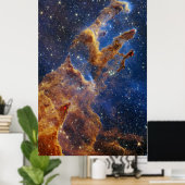 Säulen des Schöpfungsadlernebels Webb Teleskop Poster (Heimbüro)