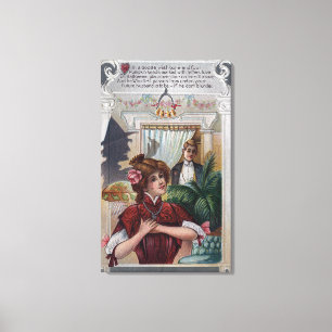 Säulen für Frauen und Männer auf Seiten Leinwanddruck