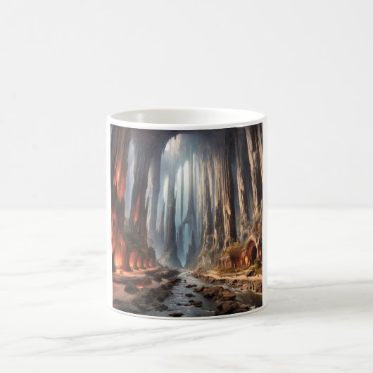 Säulen und Menschen Kaffeetasse (Mittel)