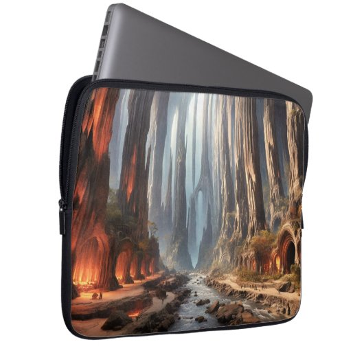 Säulen und Menschen Laptopschutzhülle (Vorne Rechts)