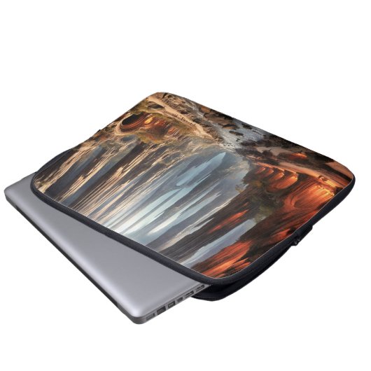 Säulen und Menschen Laptopschutzhülle (Vorne Knopf)