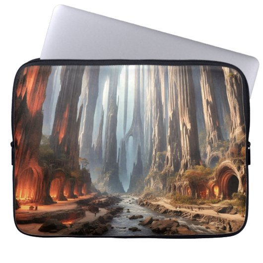 Säulen und Menschen Laptopschutzhülle (Vorderseite)