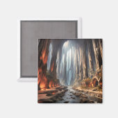 Säulen und Menschen Magnet (Vorderseite/Rückseite)