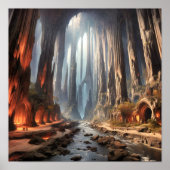 Säulen und Menschen Poster (Vorne)