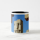Säulen verziert mit stilisiertem Lotos Zweifarbige Tasse (Mittel)
