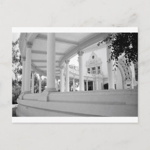 Säulenarchitektur Schwarz-Weiß-Foto im Vintage-Sti Postkarte