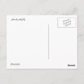 Säulenkaktus in der rosa Kaktusblüte Postkarte (Rückseite)