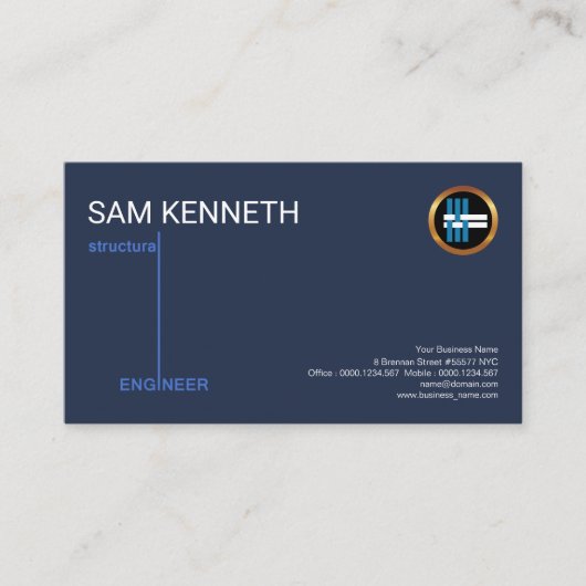 Säulerebar-Minimalistischer schlichter Visitenkarte (Vorderseite)