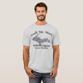 Sault Ste Marie Michigan Map Design T - Shirt (Vorne ganz)