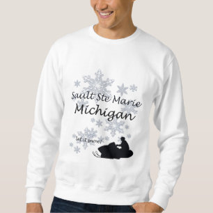 Sault Ste Marie Michigan Snowmobile Schneekinder Sweatshirt