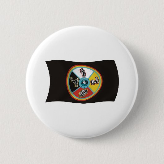 Sault Ste. Marie-Stammes-Flaggenknopf Button (Vorderseite)