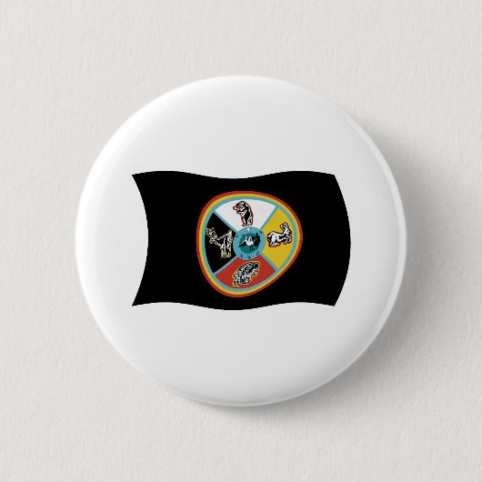 Sault Ste. Marie-Stammes-Flaggenknopf Button (Vorderseite)