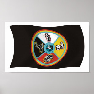 Sault Ste. Marie-Stammesflagge Poster Druck