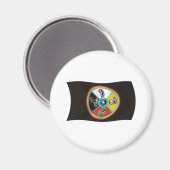Sault Ste. Marie Tribe Flag Magnet (Vorderseite/Rückseite)