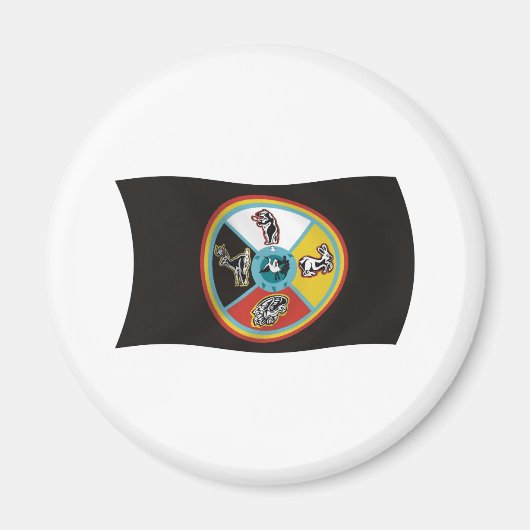 Sault Ste. Marie Tribe Flag Magnet (Vorne)