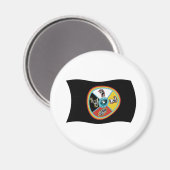 Sault Ste. Marie Tribe Flag Magnet (Vorderseite/Rückseite)