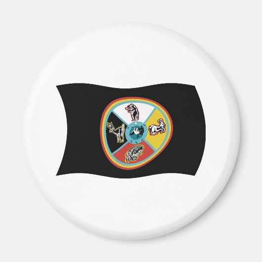 Sault Ste. Marie Tribe Flag Magnet (Vorne)