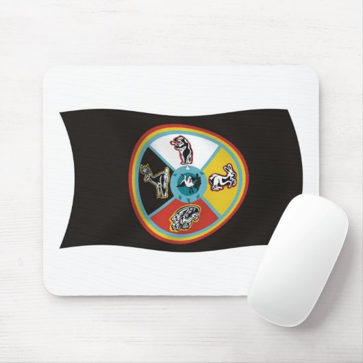 Sault Ste. Marie Tribe Flag Mousepad (Mit Mouse)