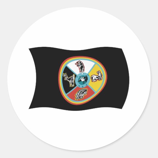 Sault Ste. Marie Tribe Flag Sticker (Vorderseite)