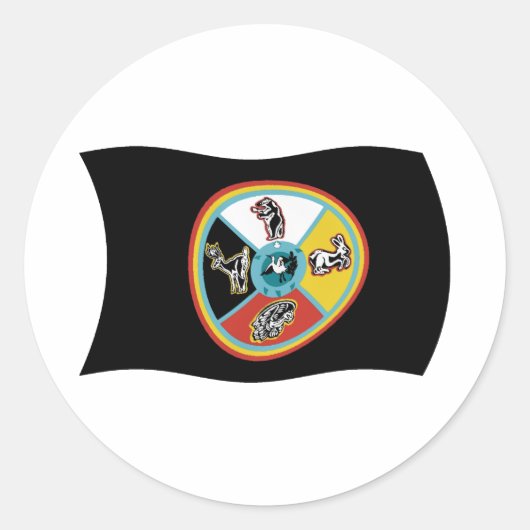 Sault Ste. Marie Tribe Flag Sticker (Vorderseite)