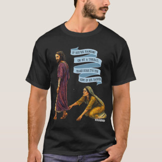 Saum seines Gewandes Junge T-Shirt