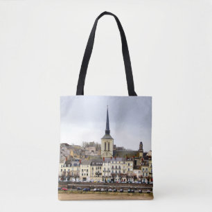 Saumur Flussufer Szene All Over Print Tote Bag Tasche