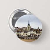 Saumur River Bank Scene Abzeichen Button (Vorne & Hinten)