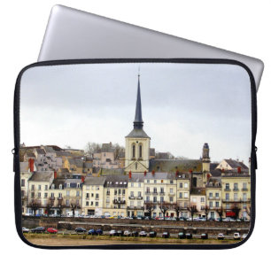 Saumur River Bank Scene Laptop Sleeve