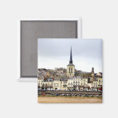 Saumur River Bank Scene Magnet (Vorderseite/Rückseite)