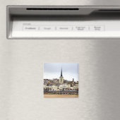 Saumur River Bank Scene Magnet (In Situ (Geschirrspüler))