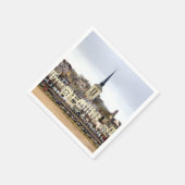 Saumur River Bank Scene Paper Napkins Serviette (Ecke)