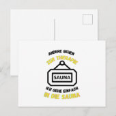 Sauna Andere gehen in die Heilsaunen Postkarte (Vorne/Hinten)