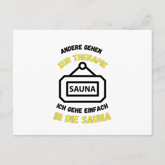 Sauna Andere gehen in die Heilsaunen Postkarte (Vorderseite)
