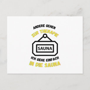 Sauna Andere gehen zur Therapie Saunen Postkarte