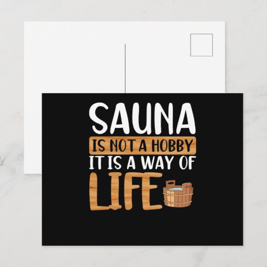 Sauna is not a hobby postkarte (Vorne/Hinten)