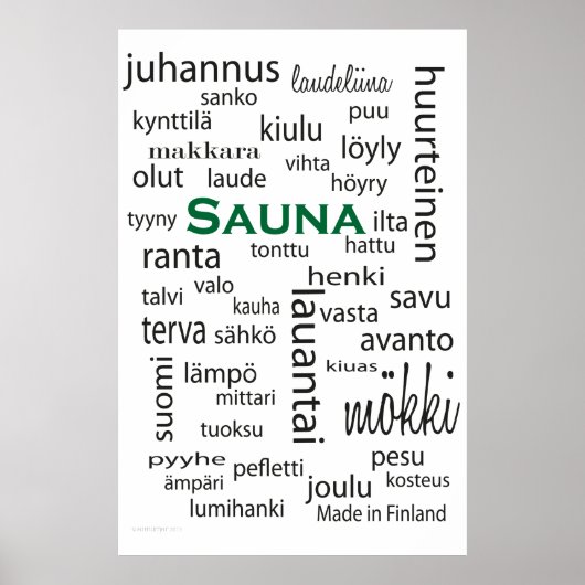 Sauna juliste - Poster (Vorne)