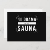 Sauna Kein Drama im Sauna Wellness Postkarte (Vorne/Hinten)