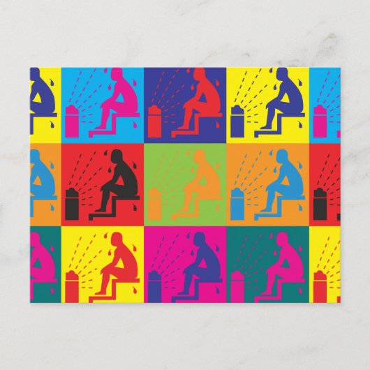 Sauna Pop Art Postkarte (Vorderseite)