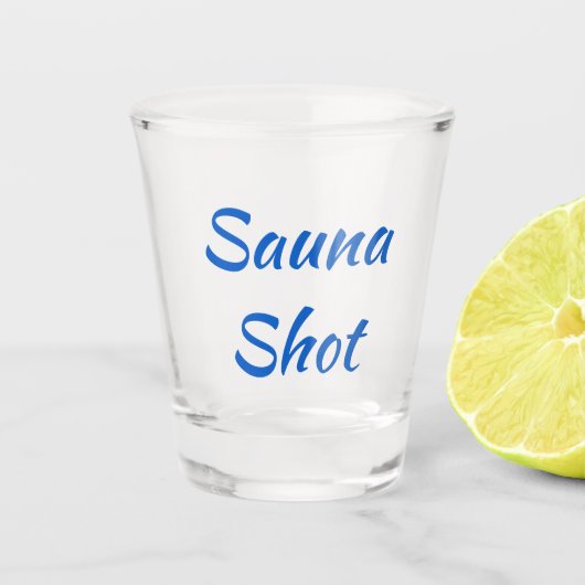 Sauna Shot SISU Finnisches Shotglas (Set von 2) Schnapsglas (Vorderseite)