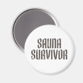 Sauna Survivor 01 Magnet (Vorderseite/Rückseite)