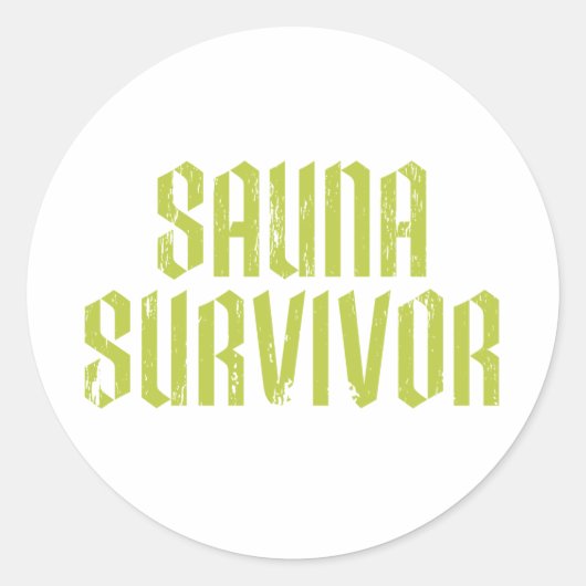 Sauna Survivor 03 Runder Aufkleber (Vorderseite)