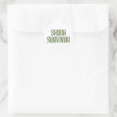 Sauna Survivor 05 Runder Aufkleber (Tasche)