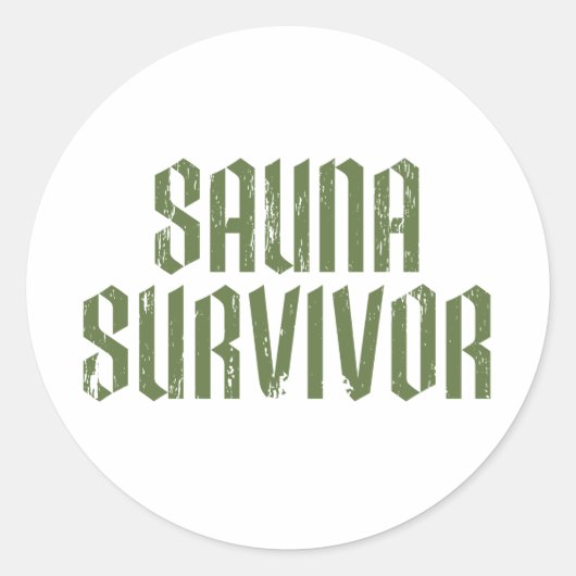 Sauna Survivor 05 Runder Aufkleber (Vorderseite)