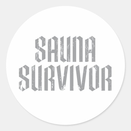 Sauna Survivor 06 Runder Aufkleber (Vorderseite)